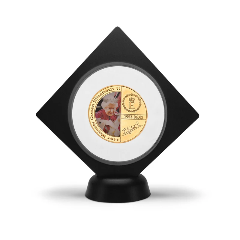 coin4 with stand WR queen Elizabeth II Золотая сувенирная монета с подарочной коробкой королевская семья памятные монеты коллекционные вещи медаль дропшиппинг - Цвет: coin4 with stand