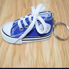 Tiktok Popular Canvas Shoe Keychain Board Shoes Pendant Simulation Mini Small shoes Key Ring Handbag Pendant Trendy Charm gift