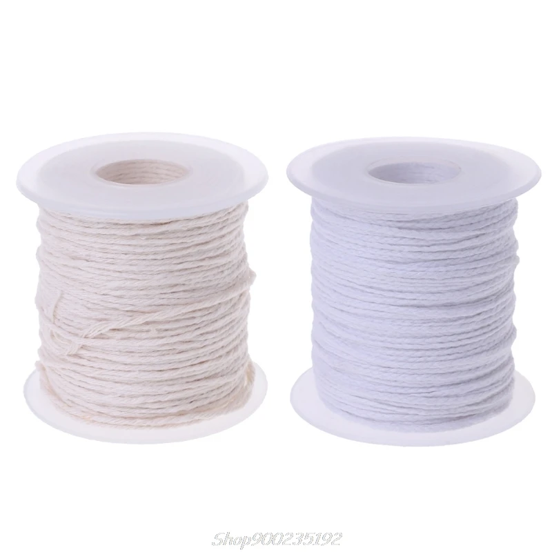 Горячая продажа Sel 61 м хлопковая оплетка свеча фитиль ядро катушка без дыма DIY