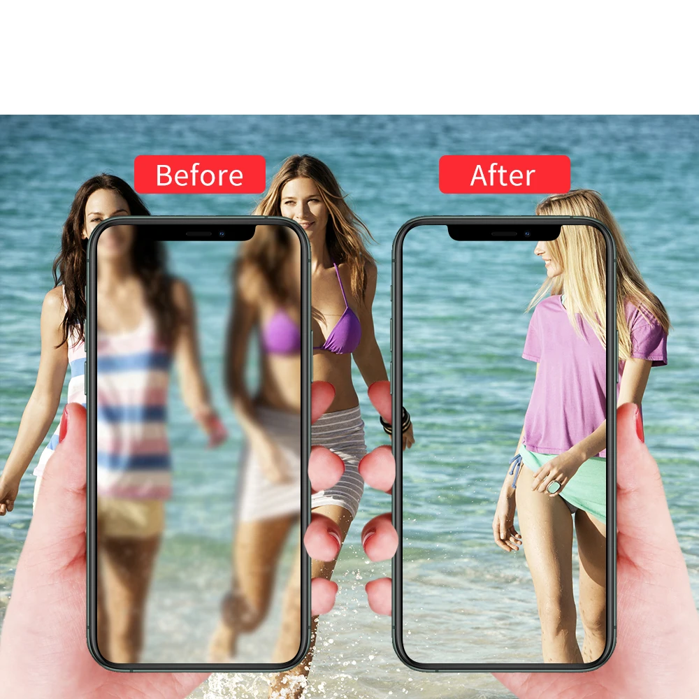 For iPhone X Change 11 Pro Max Tempered Glass Lens Sticker Titanium Alloy Case Back Camera Cover |