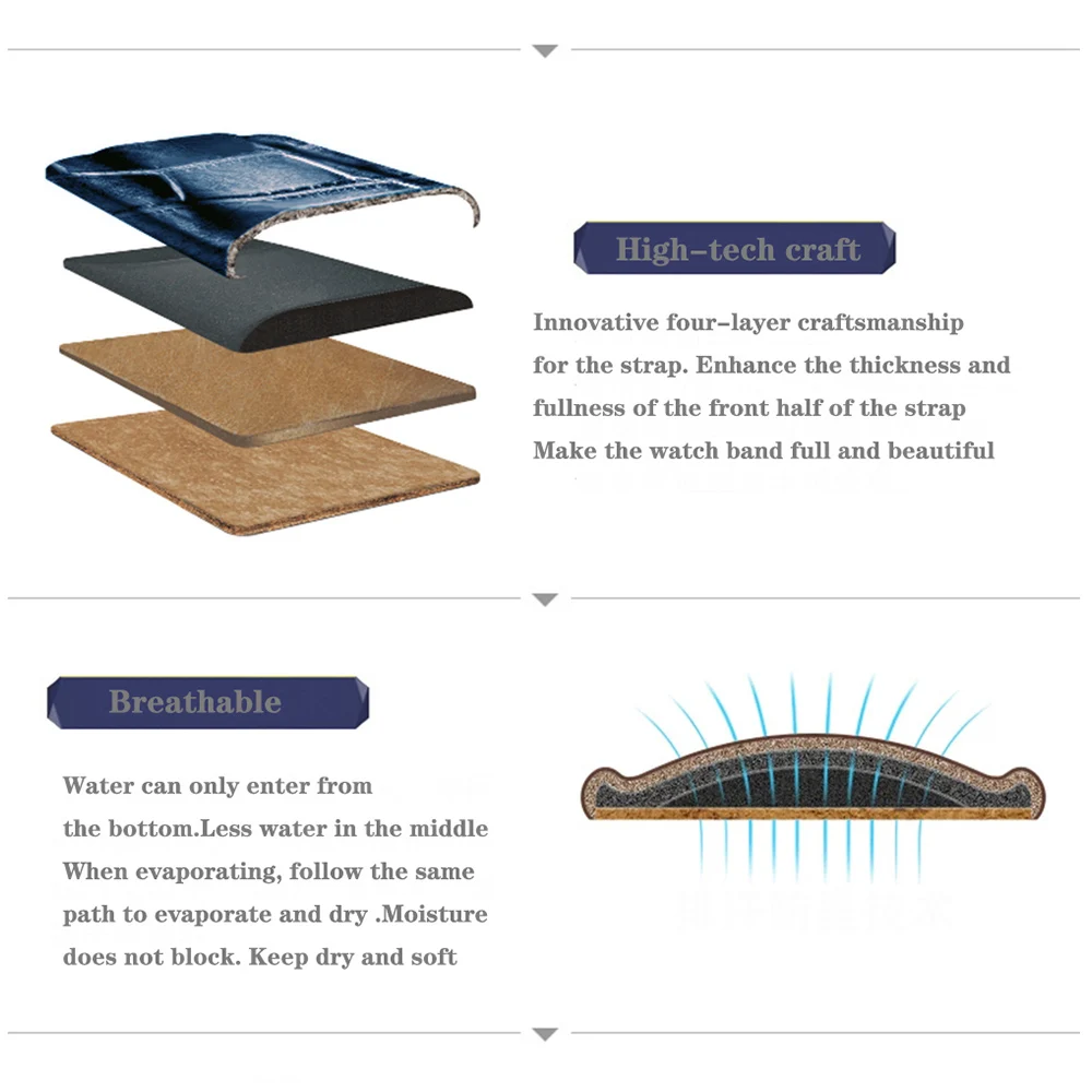 Soft Wrist Belt Bracelet Comfortable Genuine Leather Watch Strap 12/14/16/18/20/22/24 mm Watch Pin buckle Band  + Tool