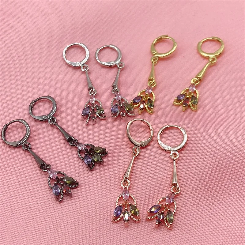 Роскошные женские висячие серьги с радужным Цирконом 2020 модный дизайн Необычные
