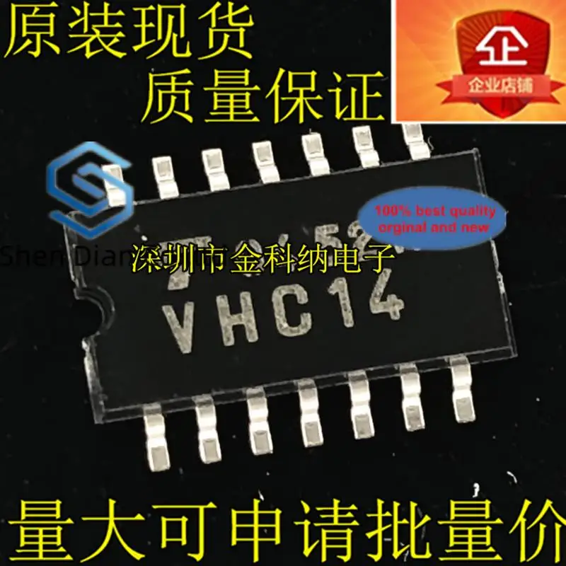10 шт., 100% оригинальные новые модели, интегральная схема TC74VHC74F, Шелковый экран VHC74 SOP-14 в корпусе, импорт 5,2 мм