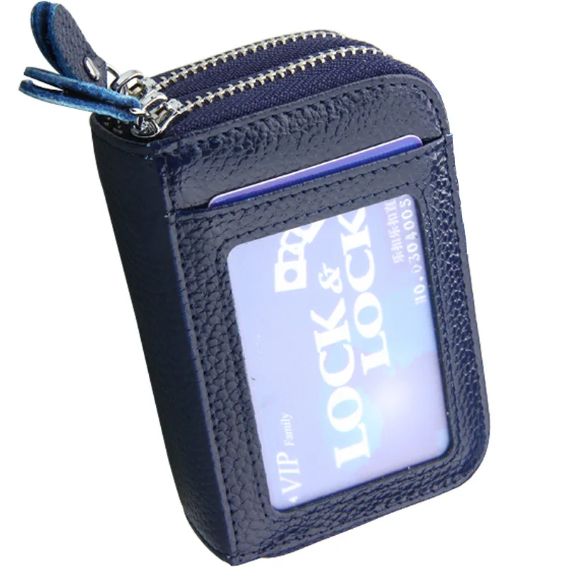 Держатель для карт из воловьей кожи женщин и мужчин натуральной деловых