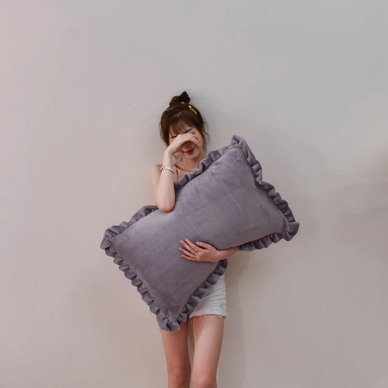 1pc thinken flannel fleece coral pillowcase cover on bedding Warm and comfortable Home Decoration Pillow case Covers | Дом и сад