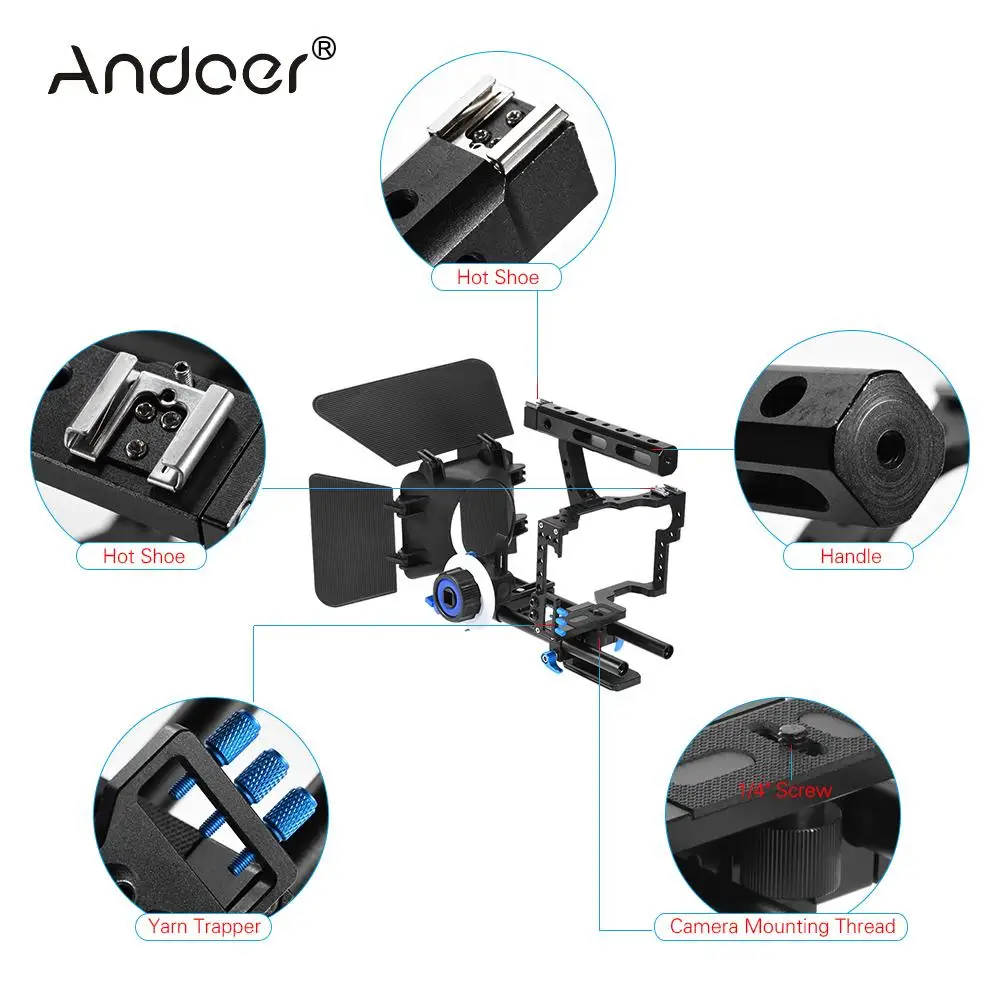 Клетка для камеры Sony A7IV/A7S/A7RII/A7SII Panasonic GH4 Andoer C500 |