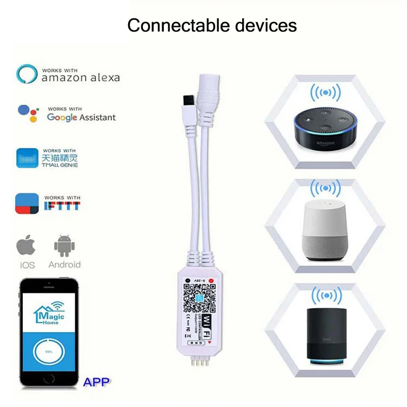 Комплект Смарт светильник ных лент с Wi-Fi RGB 5050 граффити световой ремень из
