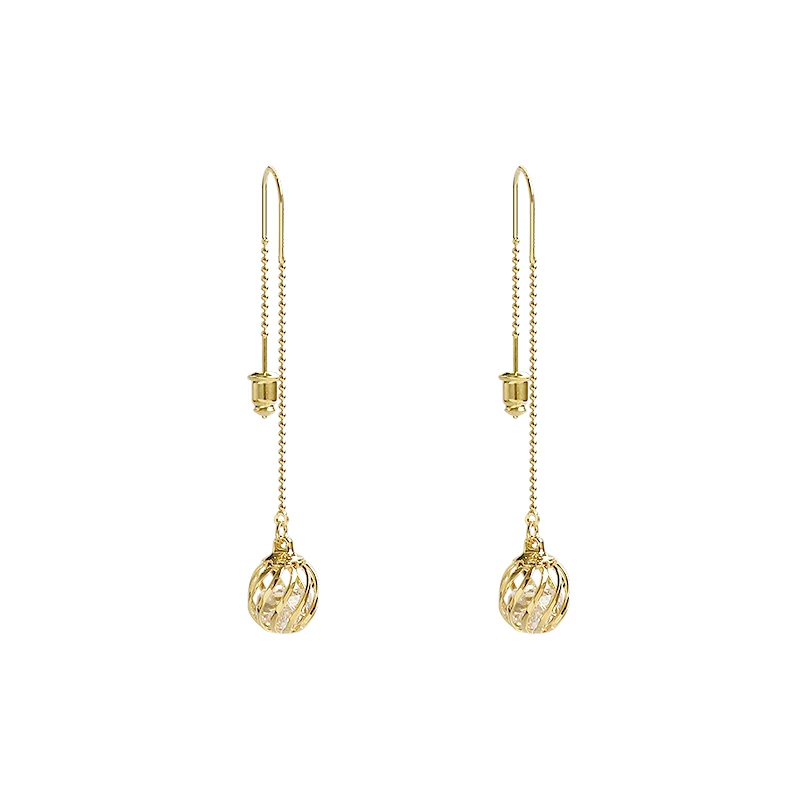 

Unusual Earrings Long Women's Earline Earrings European Personality Exaggerated Earrings 2020 Trend Female Crystal Ball Jewelry