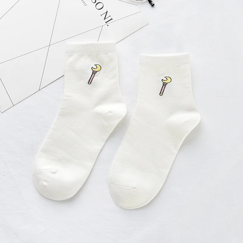 

Women Solid Lovely Patterned Harajuku Socks Cotton Casual Cute Animal New Year Gift Socks For Female Sweat Absorption Breathable