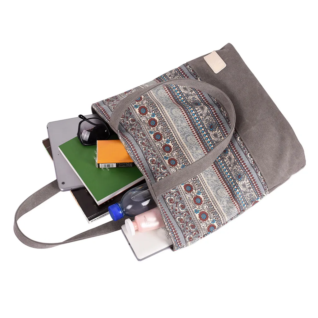 Женская сумка на плечо Большая вместительная Холщовая Сумка для шоппинга