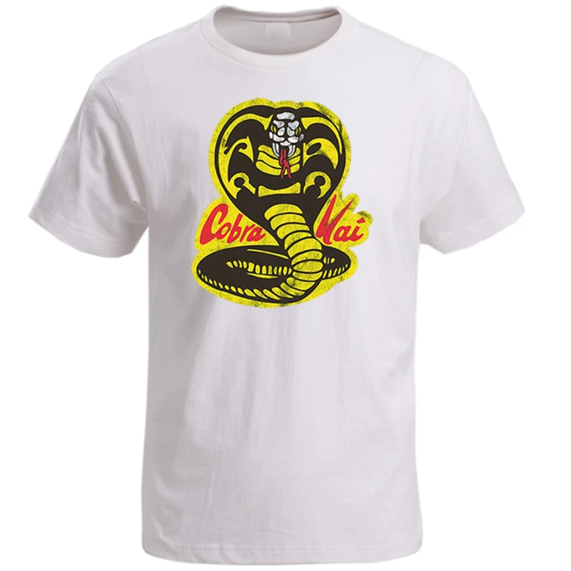 

Cobra men's T-shirt summer cotton top black and white T-shirt, sports, football, basketball, outing clothes