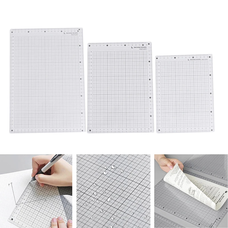

A4 B5 A5 PVC Students Writing Desk Pad Transparent Ruler Board Measuring Supplie Stationery Supplies