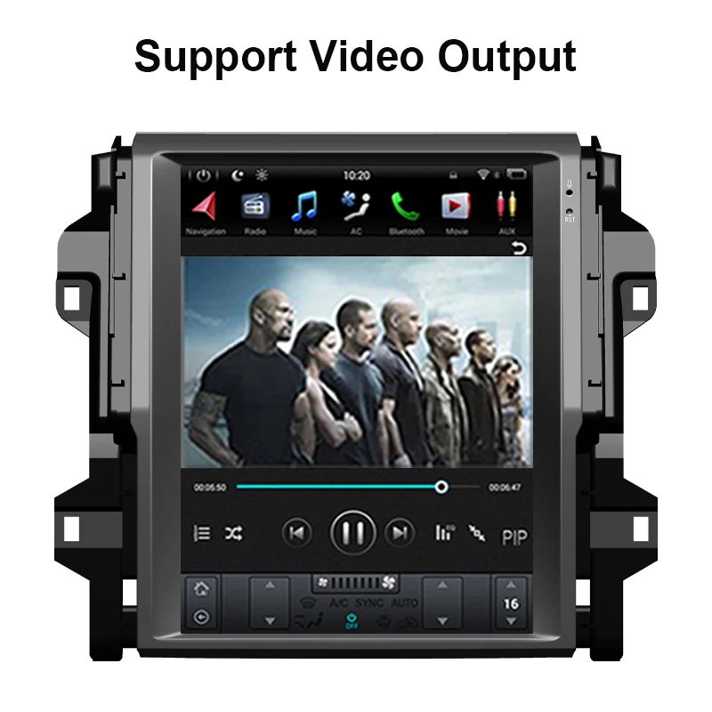 Автомобильный GPS-навигатор Android 9 0 вертикальный для TOYOTA Fortuner/HILUX Revo 2016-2019 года A/C |