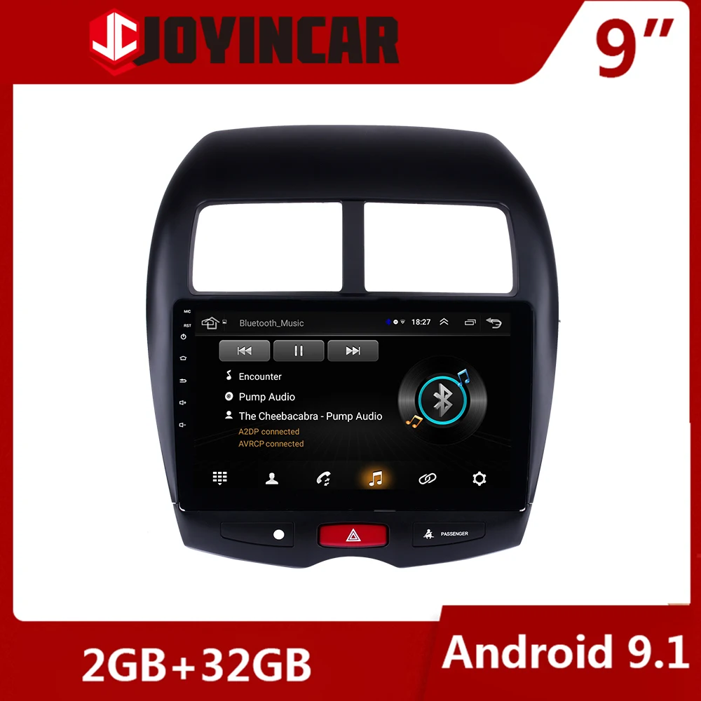 JOYINCAR Android 9 1 10 &quotавтомобильный стерео Автомагнитола для Mitsubishi ASX Peugeot 2010 2018