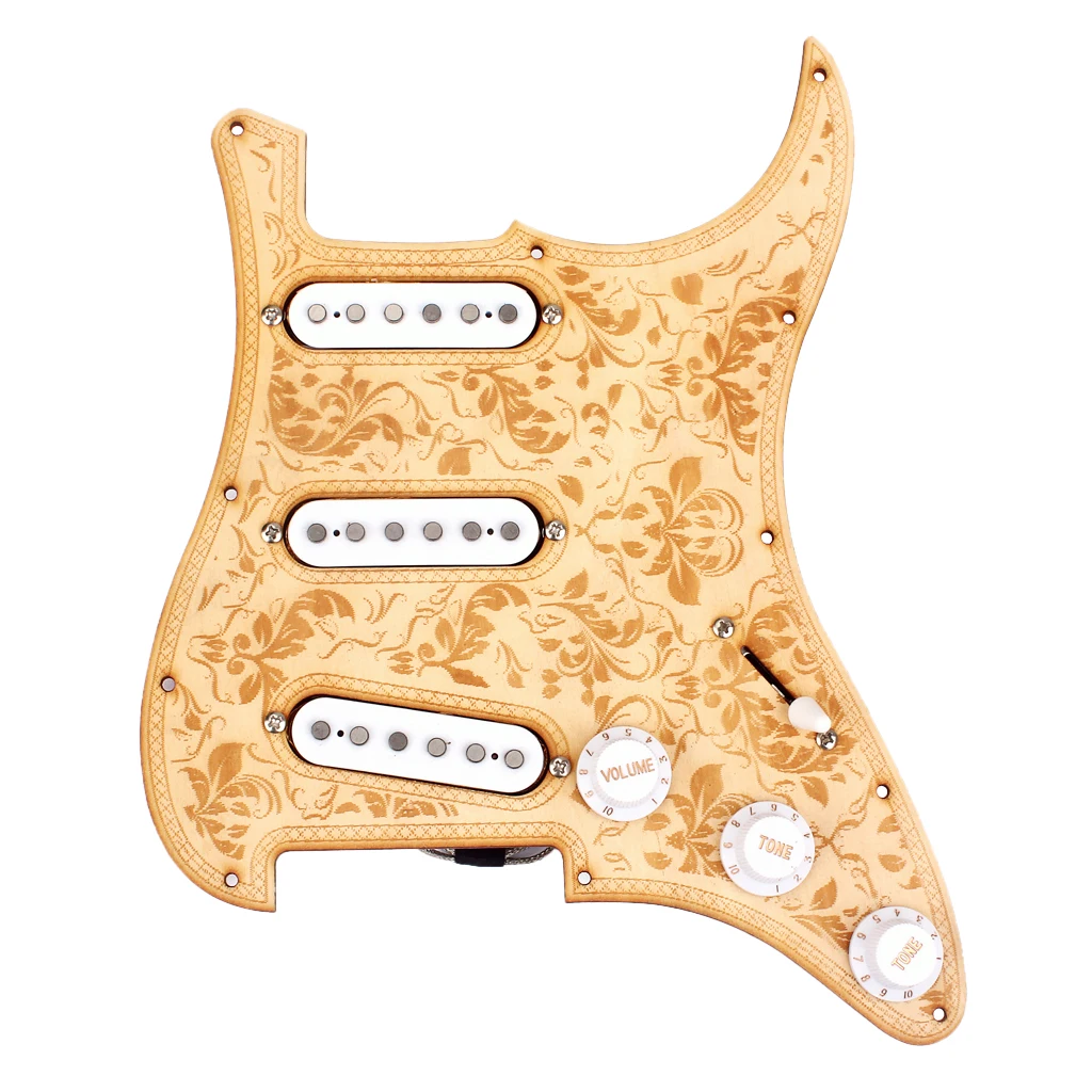 

Предварительно загруженная гитара SSS Pickguard + комплект из 3 предметов для захвата шеи/середины/моста для ST аксессуары для электрогитары