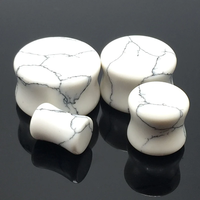 2 шт./пара заглушек для ушей, серьги-заглушки из камня, женские и мужские, прокладка из плоти, пирсинг-туннель, удлинитель, украшение для тела.