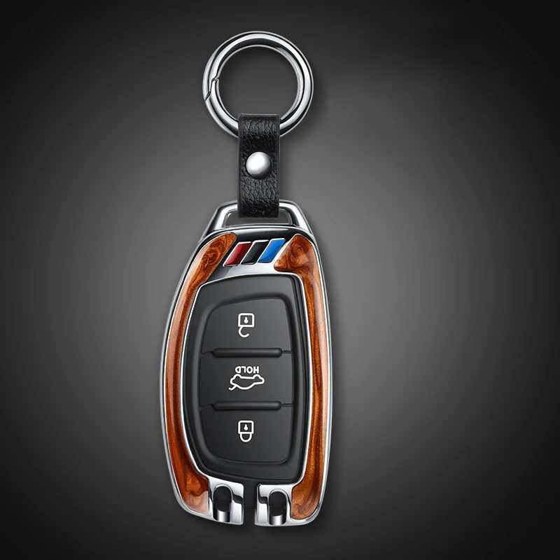 

Metal Car Key Fob Case Cover Bag Protector Suitable For Hyundai Key Fob Cover Case SONATA ELANTRA ix35 MISTRA VERNA Tucson Key
