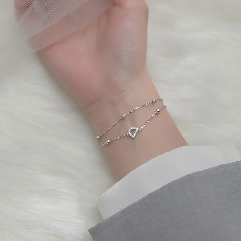 Женские серебряные браслеты 925 пробы ювелирные изделия для девочек браслет с