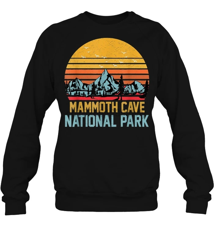 Мужская толстовка с капюшоном Мамонт пещера национальный парк Винтажная Версия