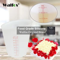 walfos high quality food grade 500ml flexible silicone measuring cups measure spoon bakeware kitchen baking pastry tools