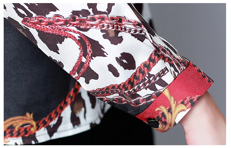 

Autumn New Women's Fashion Printing Long Sleeve Shirt Blusas Mujer De Moda 2019 Vintage Print Clothing Tops blusas 6018 50