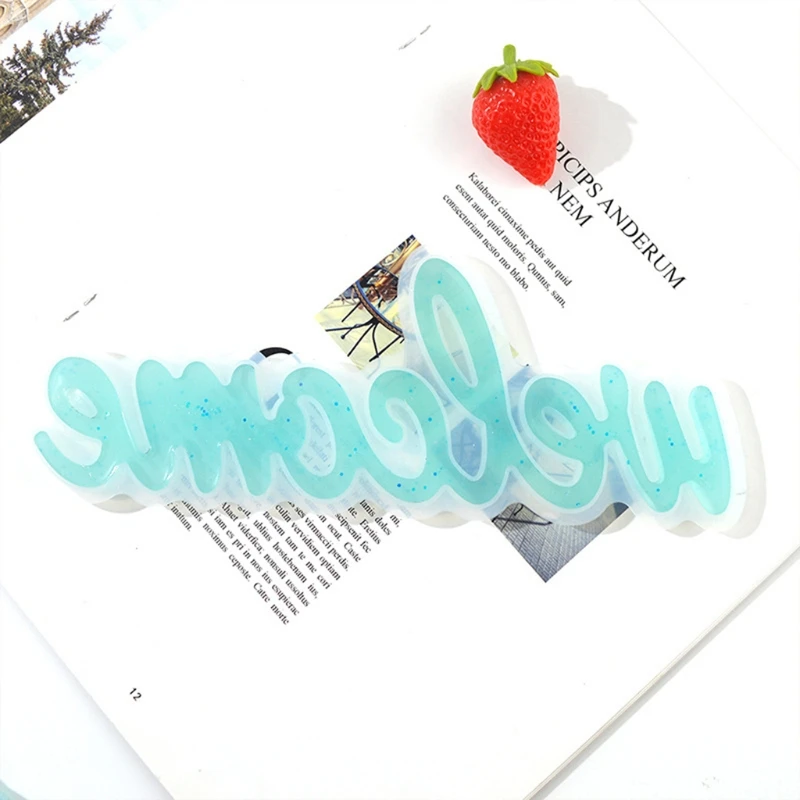 

2 Pcs/Set Crystal Epoxy Resin Mold House Door Hanging Plate Silicone Mould DIY Crafts Decorations Pendant Making Tool