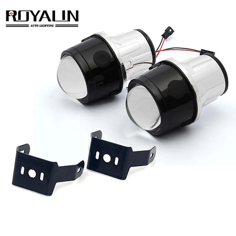 ROYALIN HID H11 Биксеноновая линза для проектора 2 5 дюйма металлическая Бифокальная