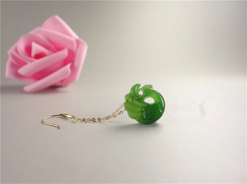 Новые серьги LETSFUN из натурального 18-каратного золота с натуральным китайским