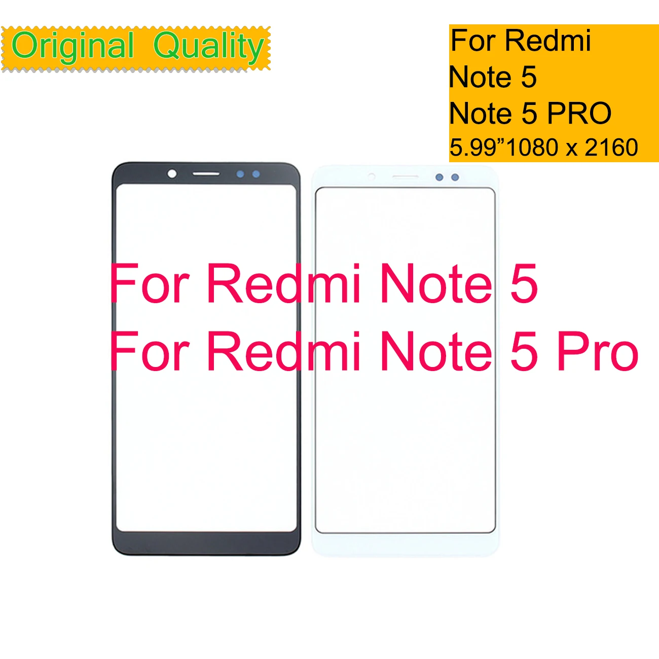 10 шт./лот для Xiaomi Redmi Note 5 Pro Note 5 Note5 Сенсорная панель передняя внешняя стеклянная линза сенсорный экран без ЖК-замена