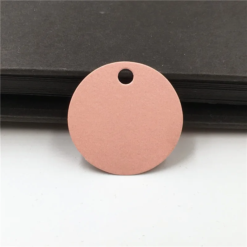 pink 100 шт./лот круглые Висячие крафт-бумажные бирки этикетки Примечание цена картон креативный Печатный Цветок сделанный с любовным узором бирки - Цвет: pink