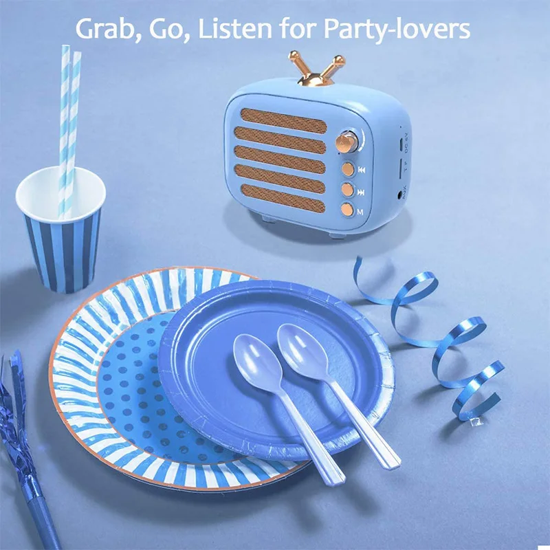 Беспроводная стереосистема портативный винтажный Bluetooth динамик со встроенным