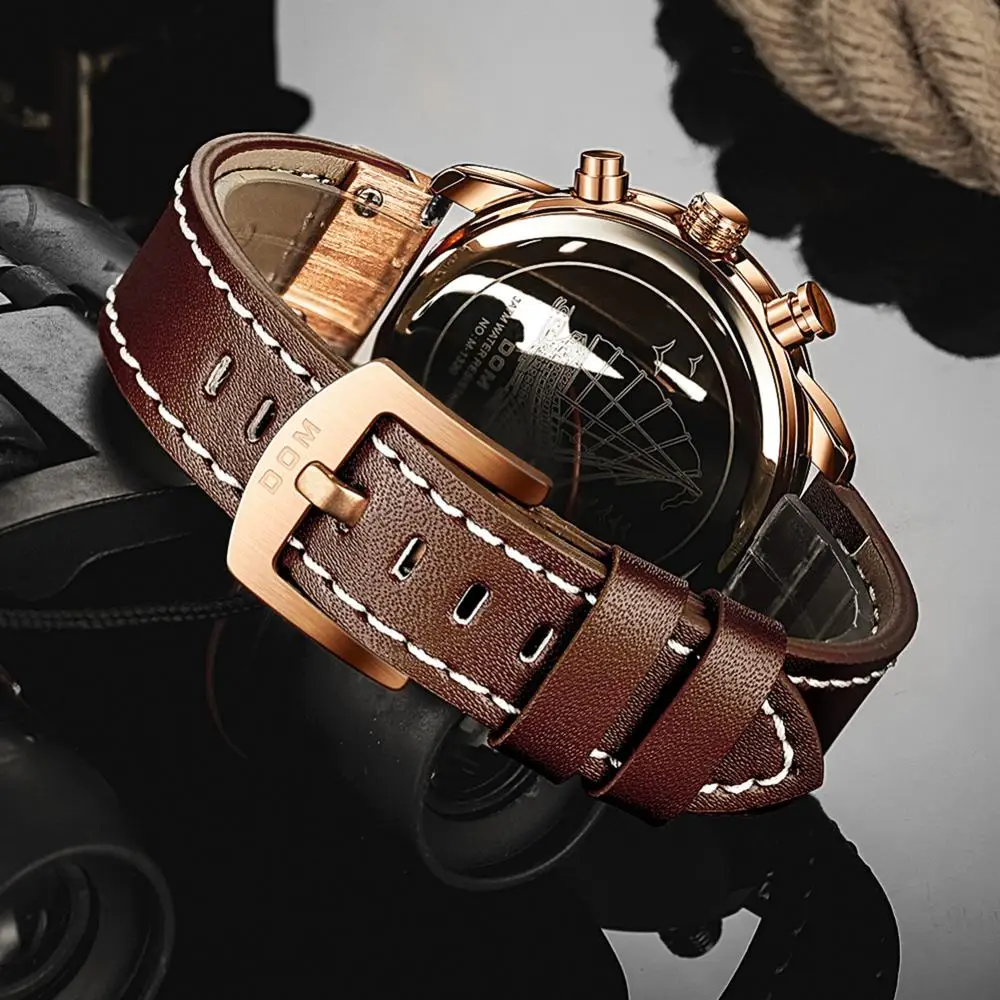 DOM Sapphire спортивные часы для мужчин топовый бренд Роскошные военные наручные с