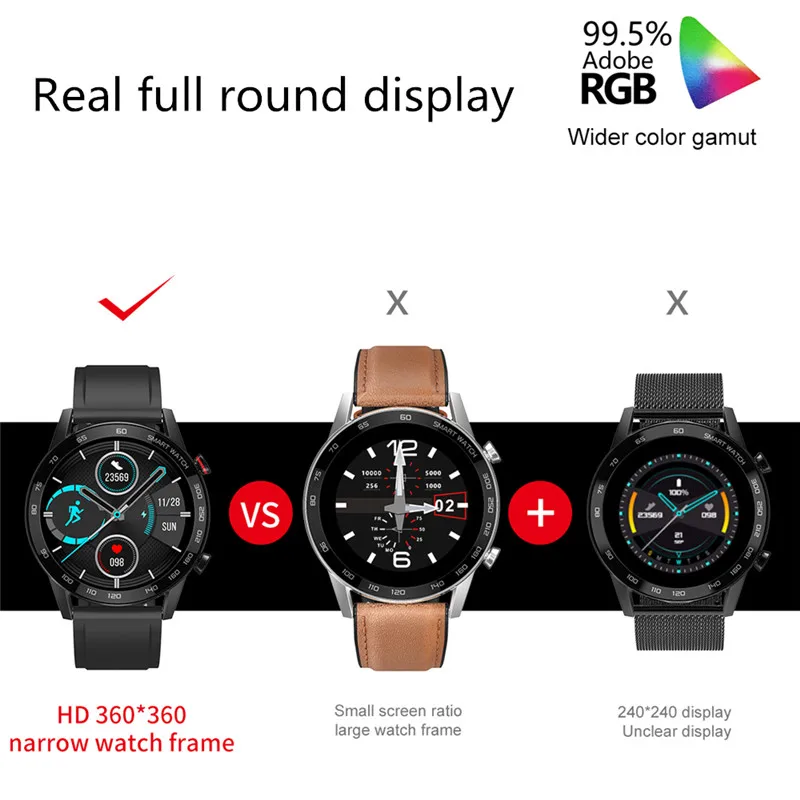 DT95 SmartWatch IP68 Водонепроницаемый вызовов через Bluetooth ЭКГ Измерение частоты