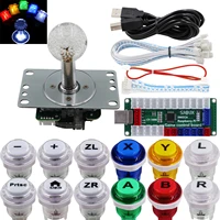 sjjx arcade game led controller lamp usb encoder gamepad light button 4 8way joystick for nintendo switch pc ps3 raspberry pi