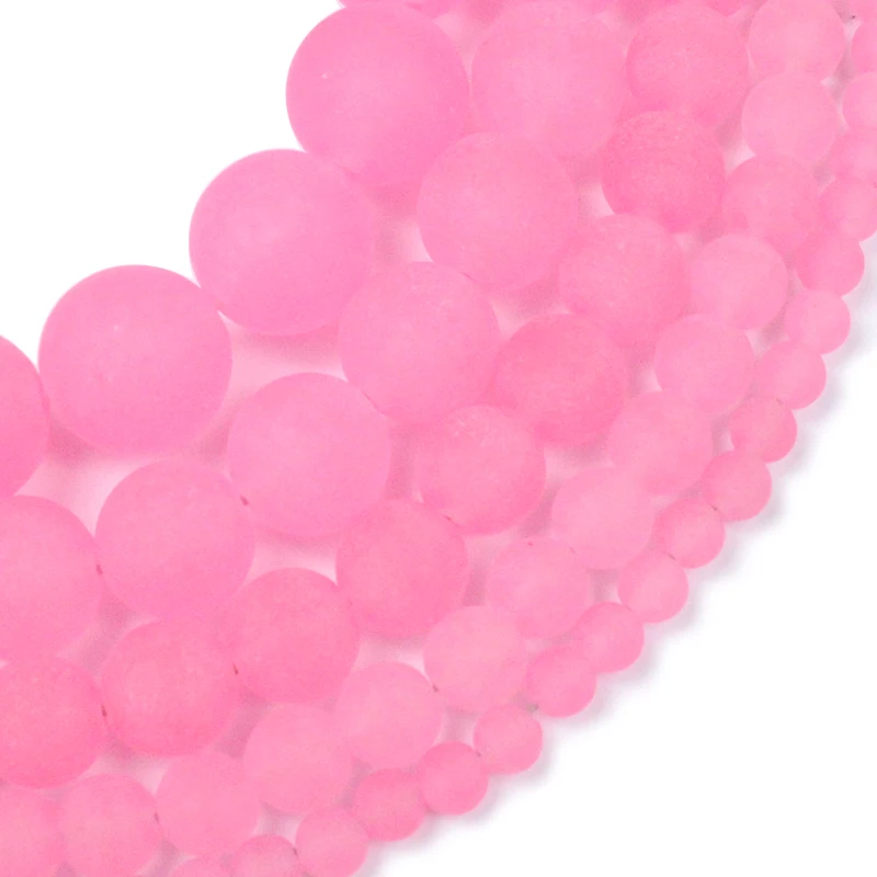 Матовый ярко розовый блестящий браслет для изготовления ювелирных изделий 15