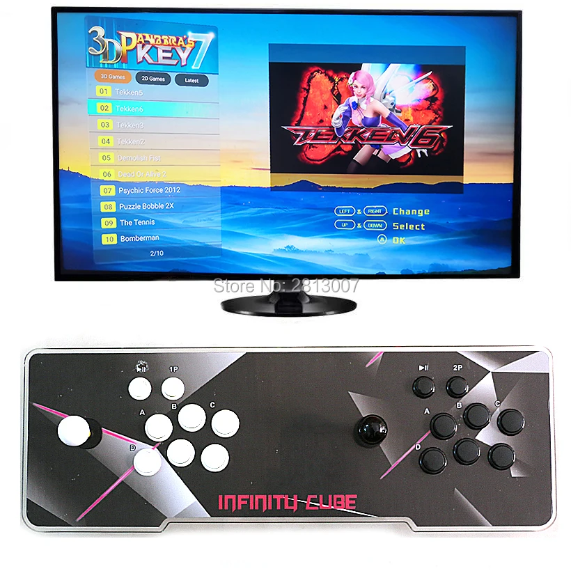 3D Pandora key 7 2650 в 1 аркадная игровая консоль 1920x1080 Full HD 2 игрока аркадная машина Поддержка TF карты, чтобы добавить больше игр - Цвет: C