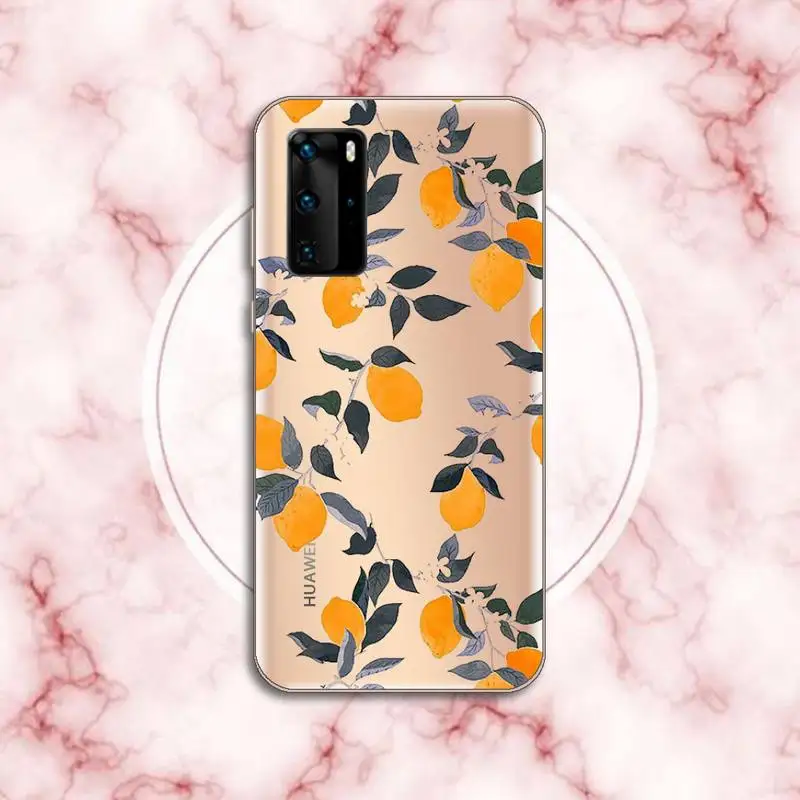 

lemon fruit yellow Phone Case Transparent for Xiaomi Redmi note 10 t 8 9 pro lite 11 Huawei P honor 8 10i 20 30 40 smart 2019