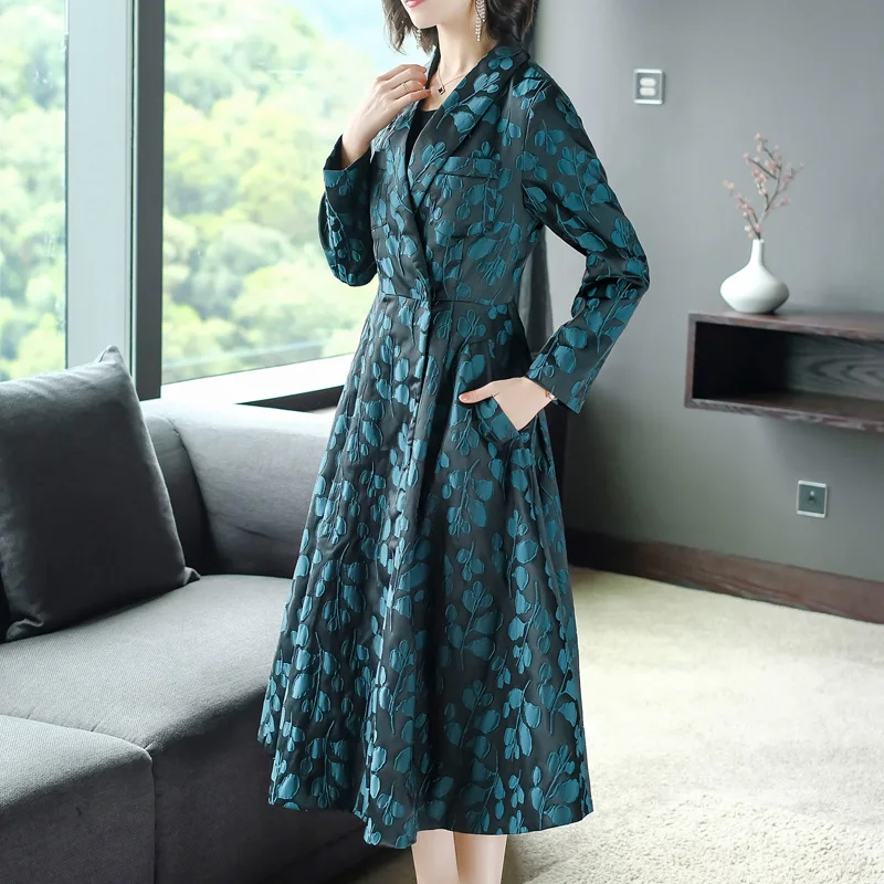 Mujer Windbreaker Autumn Winter Overcoat Cashmere Trench Coats Cotton Linen Women's Spring Large Size Was Thin Coat Z628 | Женская