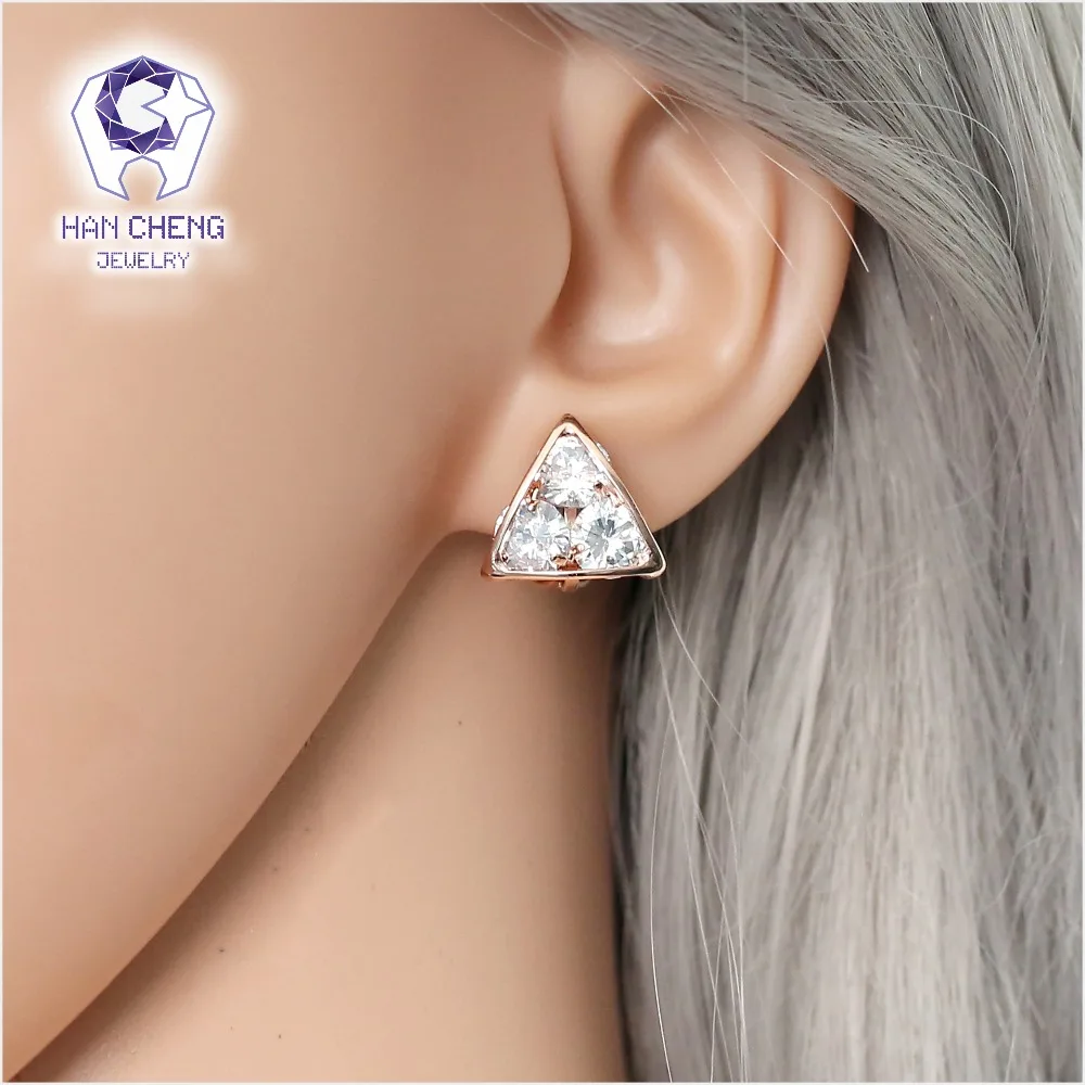 HanCheng новые роскошные золотые медные Маленькие Геометрические треугольные