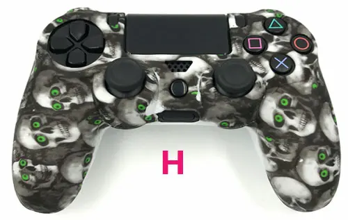 H Силиконовый гелевый мягкий резиновый защитный чехол для Playstation 4 dualshock 4 PS4 Pro Slim контроллер - Цвет: H