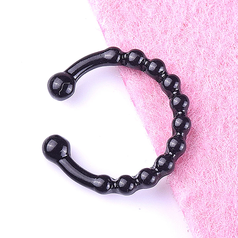 

1PC Nose Ring Charms Black Fake Septum Clicker Nose Ring Non Piercing Hanger Clip On Jewelry