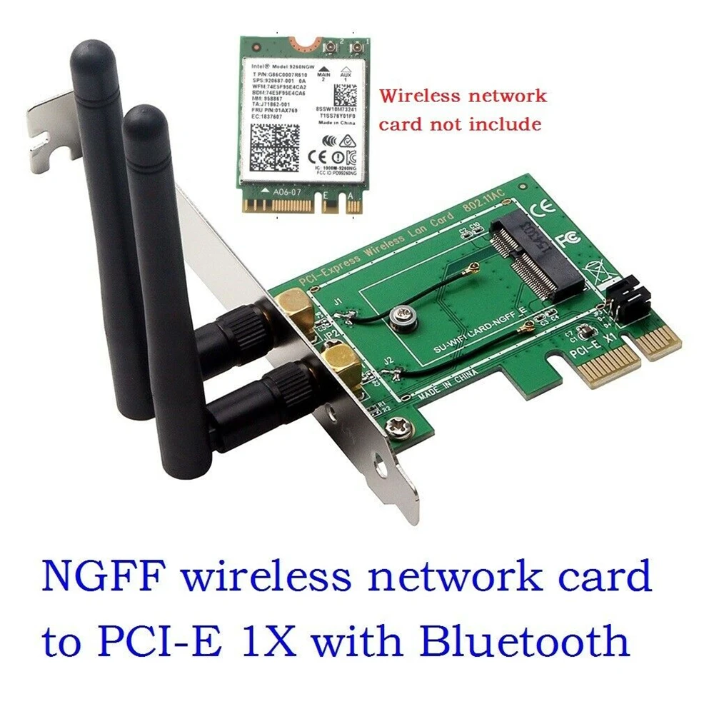 

M.2 to PCI-E Converter Wireless WiFi Bluetooth Network Card Adapter Board