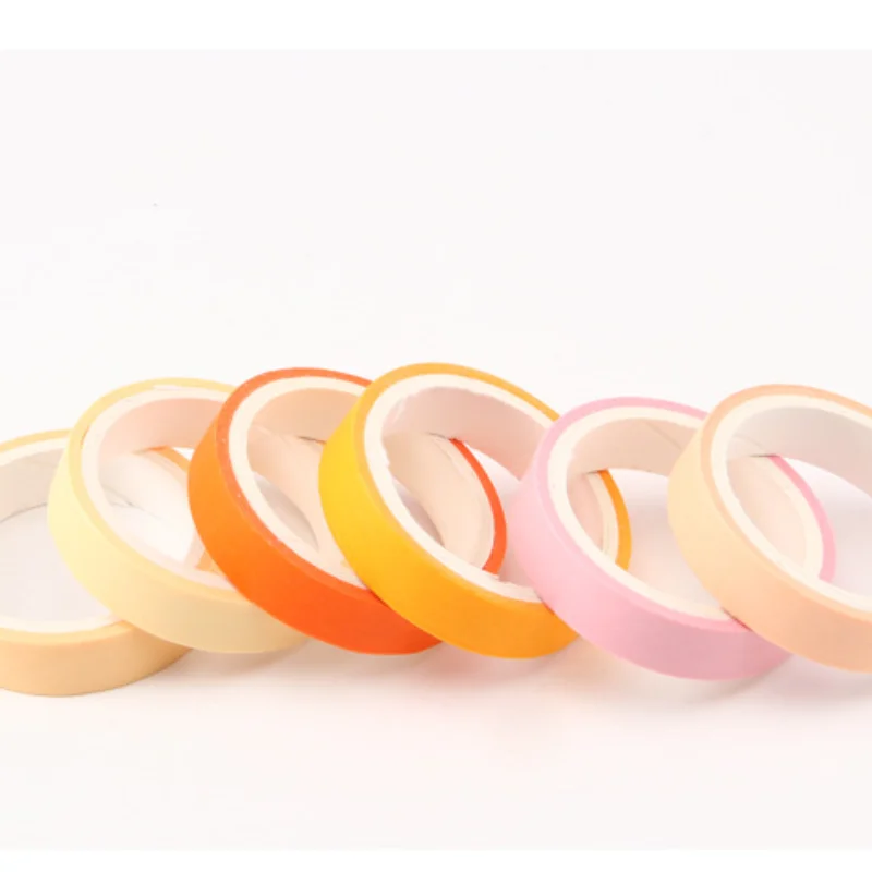 6 шт./упак. простые однотонные Цвет Washi маскирующая лента клейкая декоративная