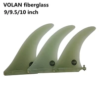 surf longboard fins volan fiberglass 99 510 inch length surf fin green color fin surfboard fin 99 510 length