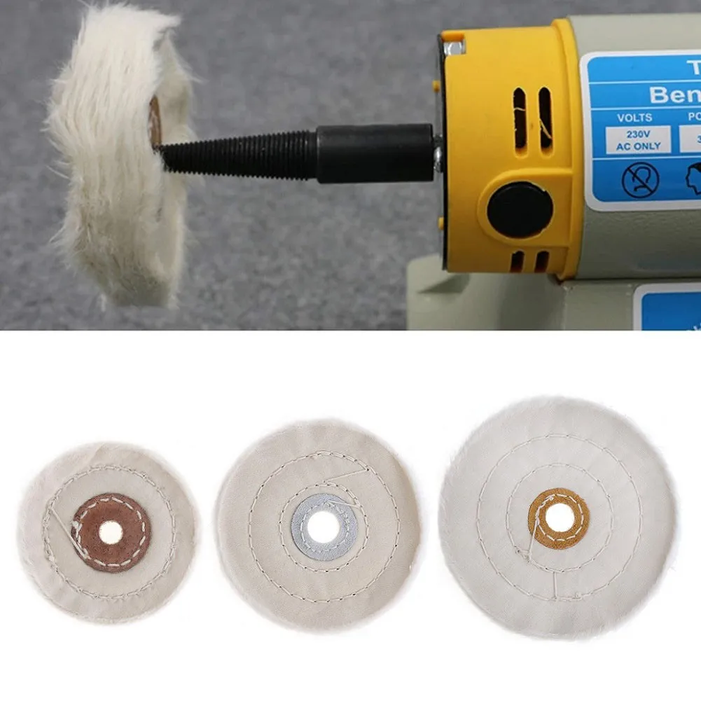 

1 Pcs Cotton Polishing Wheel Cloth Buffing Wheel 3''4''5'' For Grinder Accessories Jewelry Car Glass Cleaning Polishing