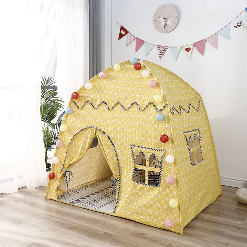 1.3M Folding Children’s Tent Teepee Kids Play House Tipi Large Girls Princess Castle Baby Game Wigwam Child Room Decor | Игрушки и