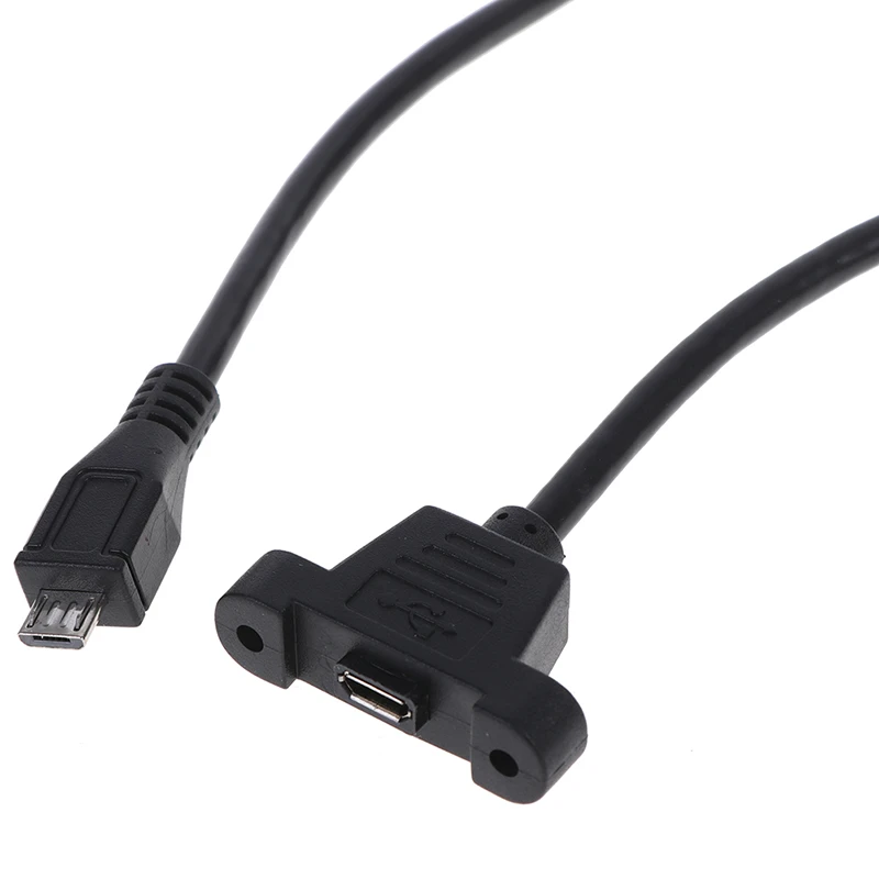 Micro USB 2 0 штекер к B гнездовой соединительный кабель с панельным монтажным