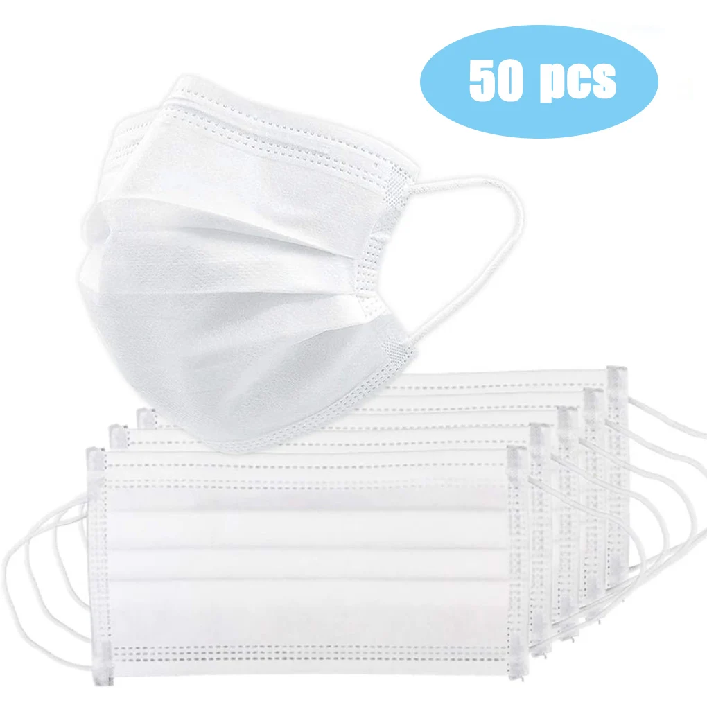 Розовая одноразовая Нетканая маска для лица дышащая с эластичной повязкой ушей |