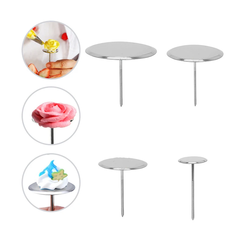 

Stainless Steel Cake Piping Nail Fondant Flowers Decorating Needle Stands Pastry Tools Cream Transfer Kitchen Baking Accessories