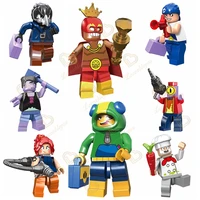 shoot stars figure model toys 8pcs set hero action game cartoon leon crow kids toy model doll collection birthday gift for boy